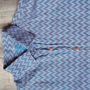 Luchiana Visconti Shirt Purple/Blue/OrangeSouthwestern 2 Ply Mercerized Cotton-L